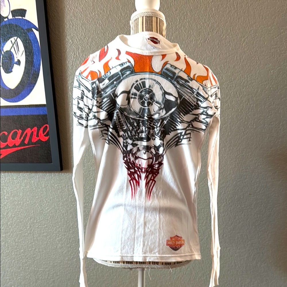 Harley Davidson waffle shirt